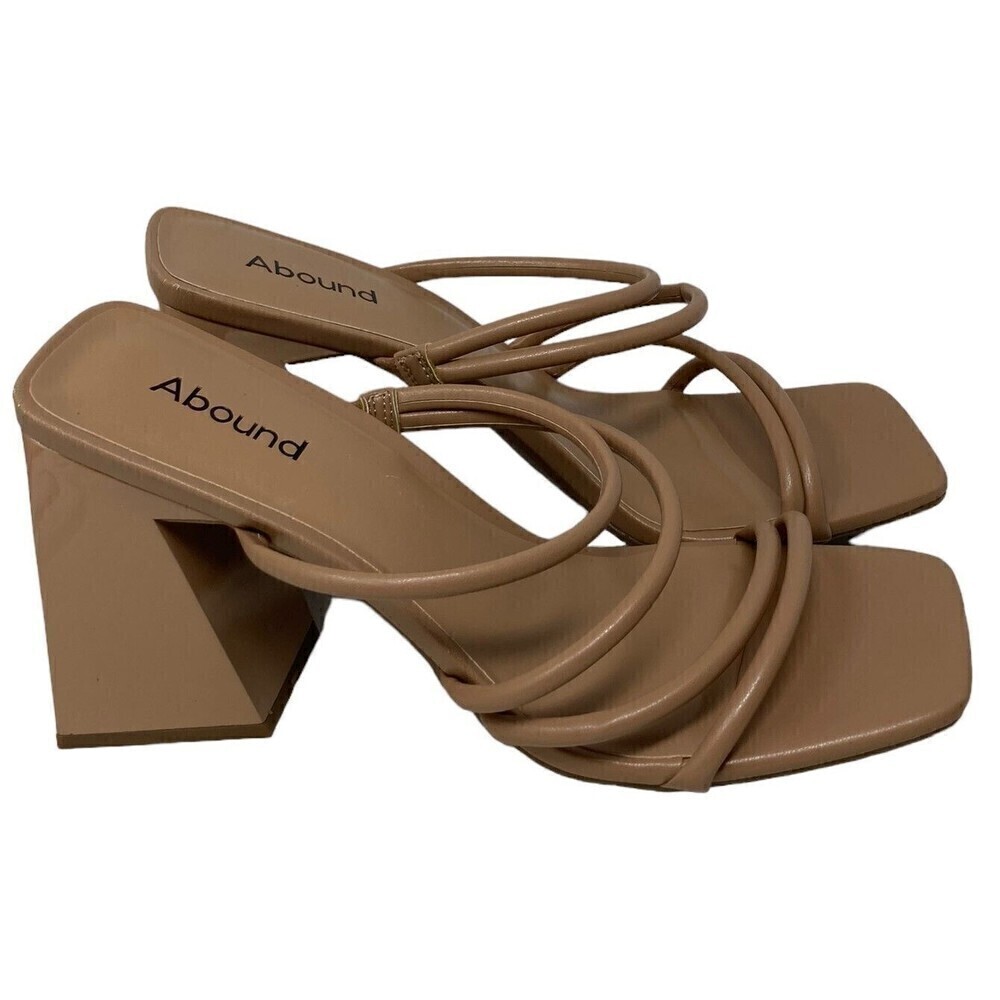 Abound Austry Tubular Strappy Beige Sandal Heels Women's Size 10 NEW